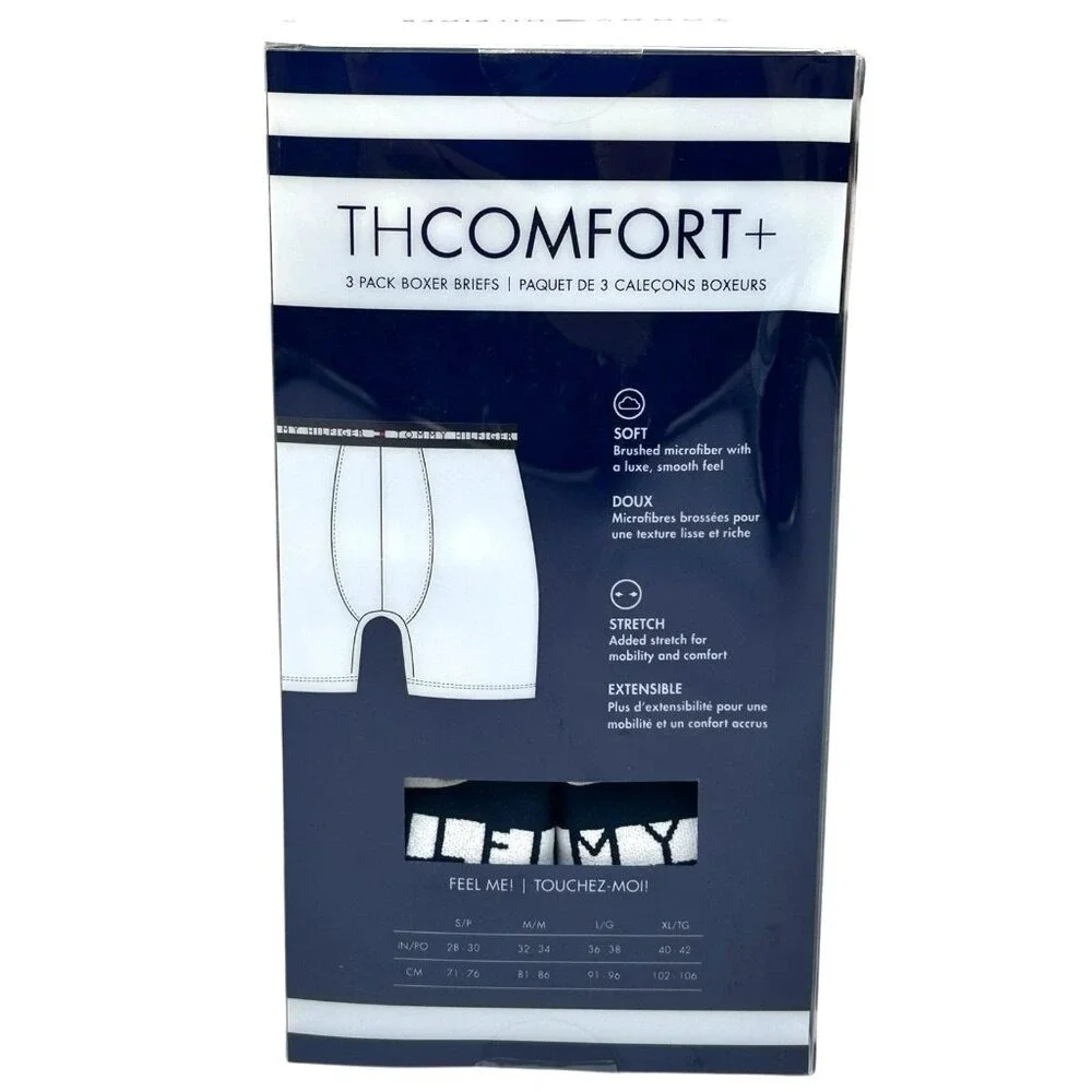 Tommy Hilfiger‎ Men's Microfiber Boxer Briefs Size M (32-34) Green Gray 3 Pack